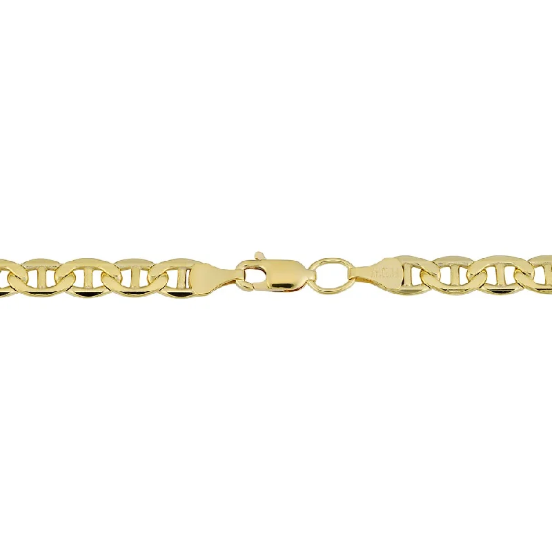 Glowing quartz bracelet-14k Yellow Gold Filled 5-mm Mariner Link Chain Men's Bracelet (8.5 inches)