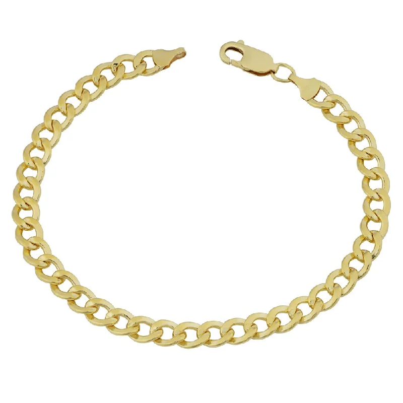 Radiant silver bracelet-14k Yellow Gold Filled 6mm High Polish Men's Miami Cuban Curb Link 8.5-inch Bracelet