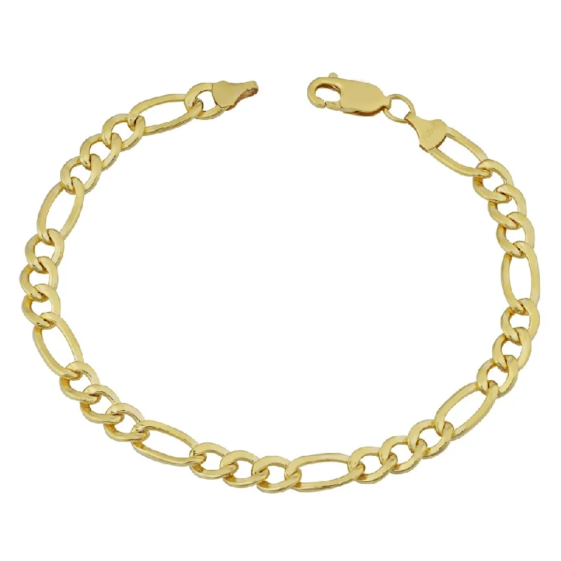 Patterned glaze bracelet-14k Yellow Gold Filled Men's 6.2-mm High Polish Figaro Link Bracelet (8.5 inches)