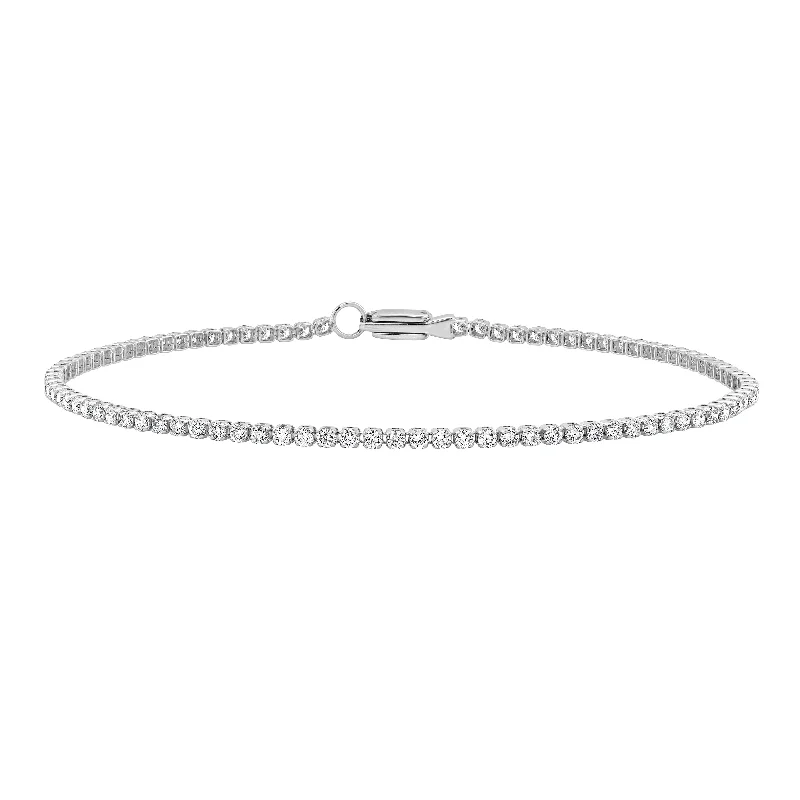 Glowing minimalist bracelet-Auriya 14K Gold Adjustable Lab Grown Round Diamond Tennis Bracelet 1.00 ct. tw. (E-F VS)