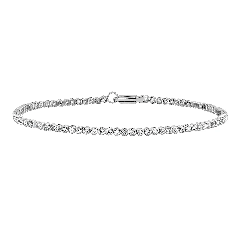 Nonagonal charm bracelet-Auriya 14K Gold Adjustable Lab Grown Round Diamond Tennis Bracelet 3.00 ct. tw. (E-F VS)