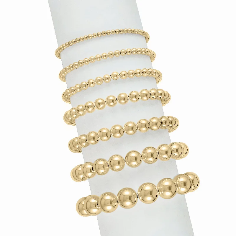 Glowing quartz bracelet-Baller | Gold Bracelets by Size