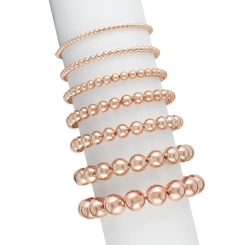 Crafted gold bracelet-Baller | Rose Gold Bracelets by Size