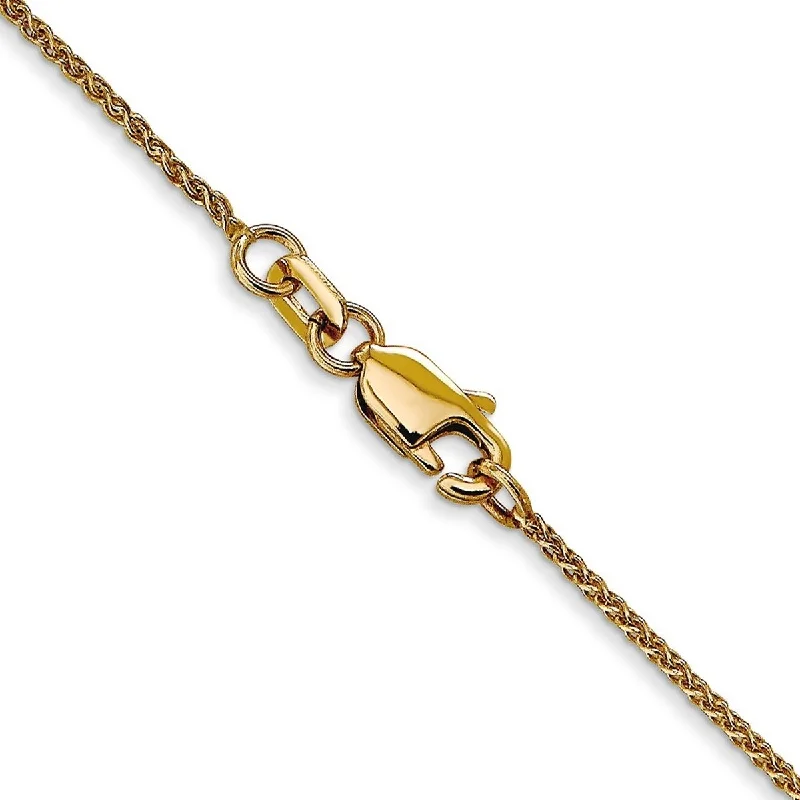 Lush moonstone bracelet-Curata 14k Lobster Claw Closure 1mm Solid Sparkle Cut Spiga Chain Bracelet