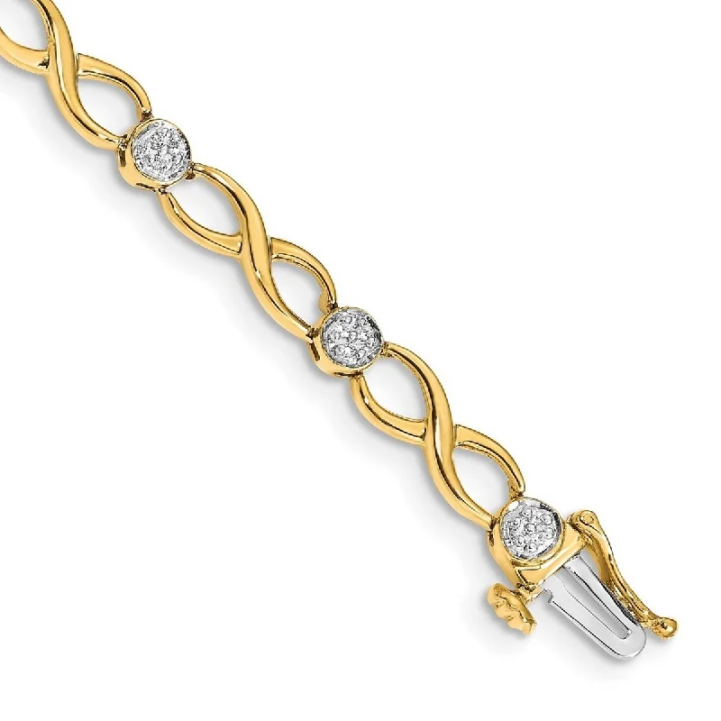 Open-horizon bracelet-Curata 5mm 14k Diamond Bracelet