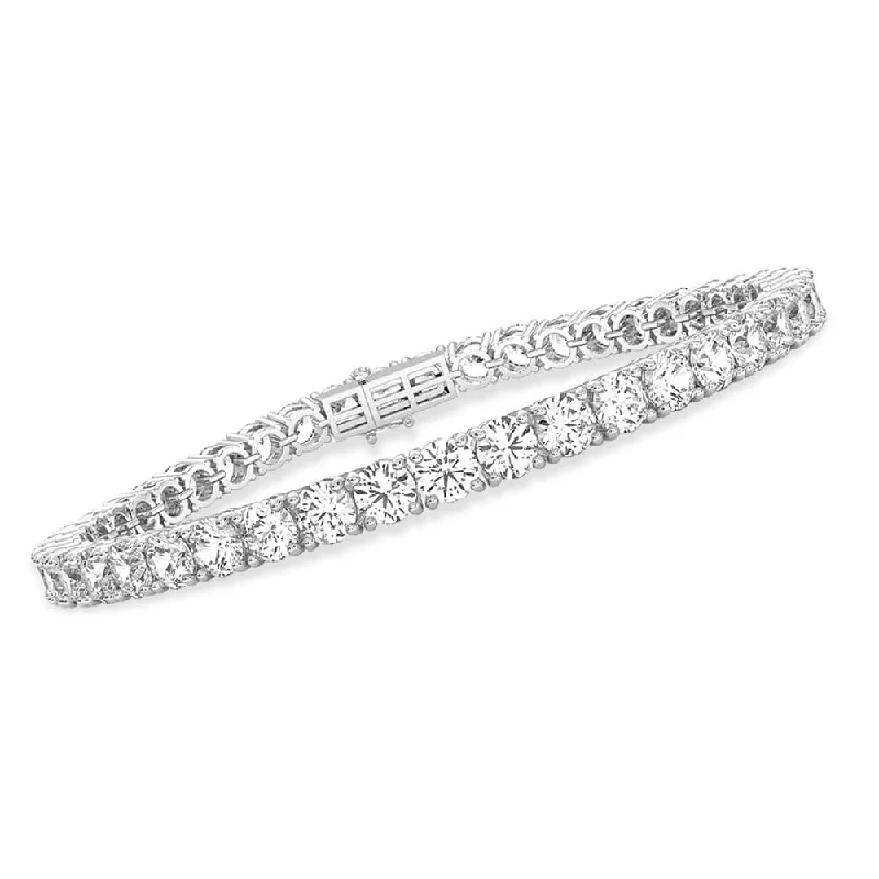 Full sapphire bracelet-Diamond2Deal 14k Gold Round Cut Lab Grown Diamond Tennis Bracelet for Women (2 ct to 10 ct, Color-D, Clarity- VS)