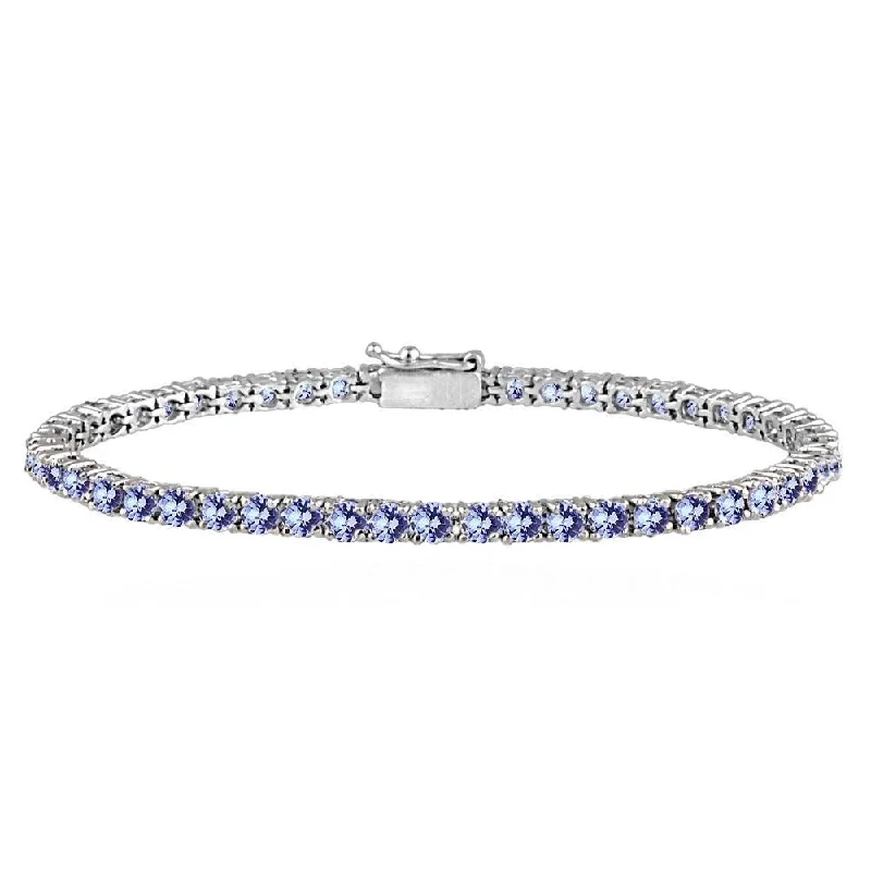 Buried bracelet-Donatello Gian Round Cut Tanzanite Tennis Bracelet