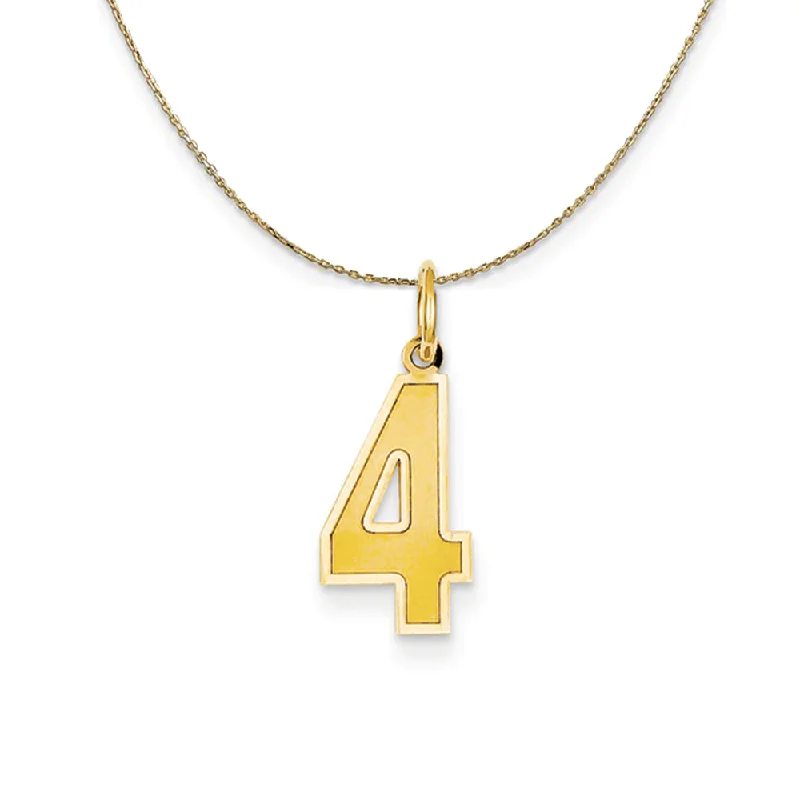 Peaked ridge necklace-14k Yellow Gold, Jersey, Med Number 4 Necklace