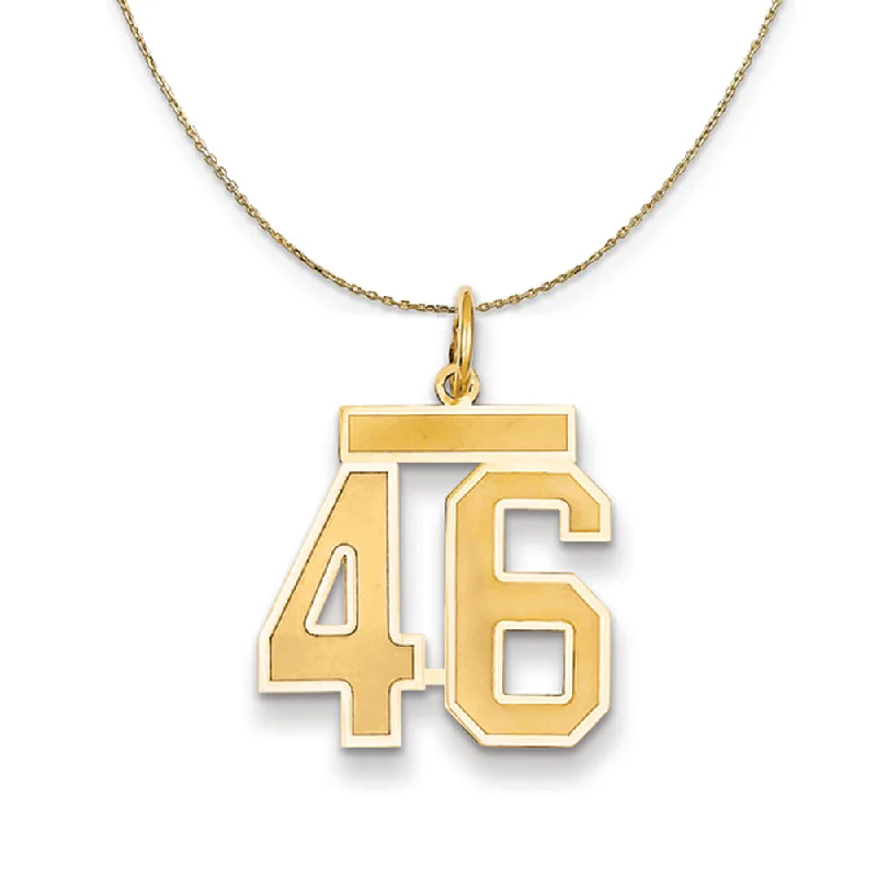 Prism crystal necklace-14k Yellow Gold, Jersey, Med Number 46 Necklace