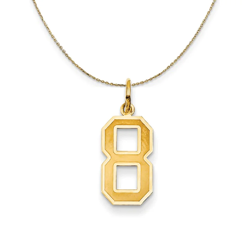 Flexible stone necklace-14k Yellow Gold, Jersey, Med Number 8 Necklace