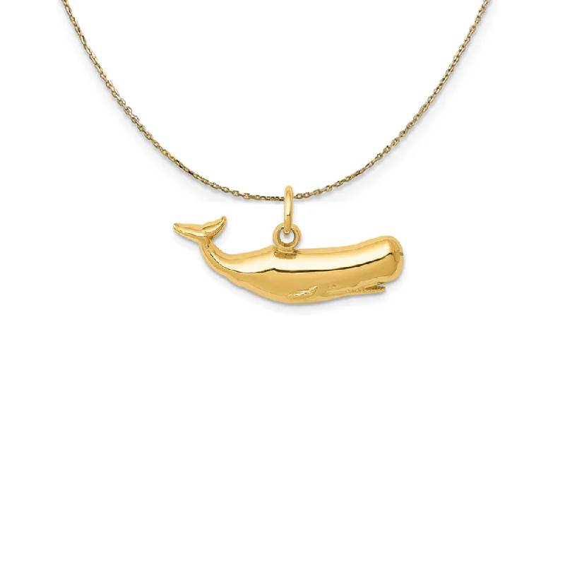 Stellar burst necklace-14k Yellow Gold Sperm Whale Necklace