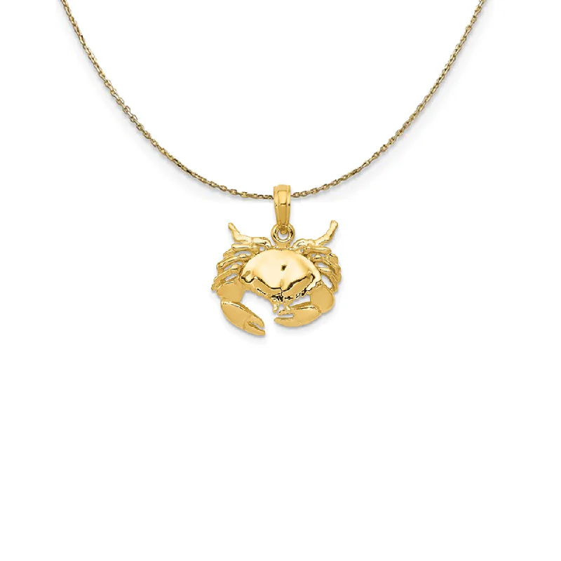 Stout link necklace-14k Yellow Gold Stone Crab Necklace