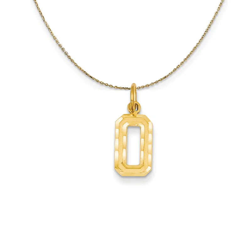 14k Yellow Gold, Varsity, Sm D/C Necklace Number 0