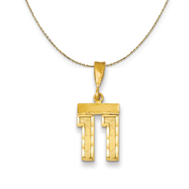 14k Yellow Gold, Varsity, Sm D/C Necklace Number 11