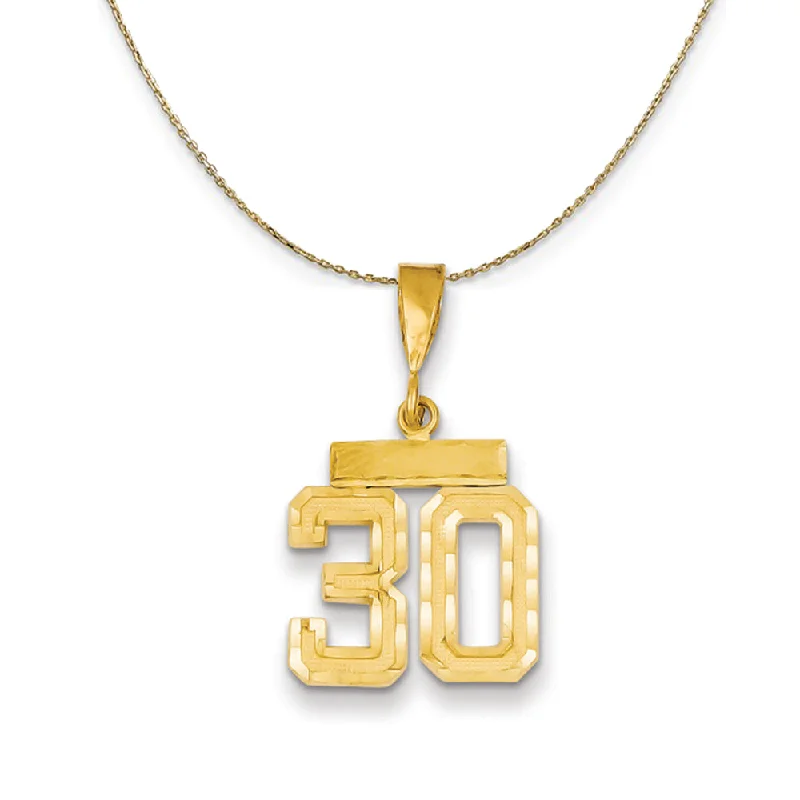 14k Yellow Gold, Varsity, Sm D/C Necklace Number 30