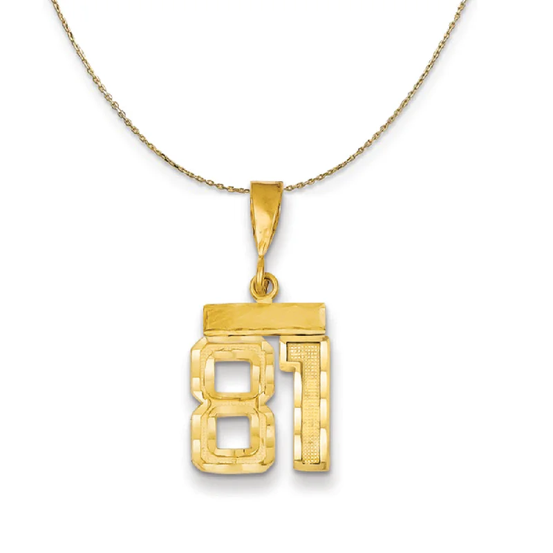 14k Yellow Gold, Varsity, Sm D/C Necklace Number 81