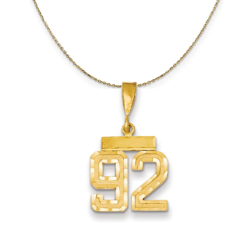 Radiant silver necklace-14k Yellow Gold, Varsity, Sm D/C Necklace Number 92