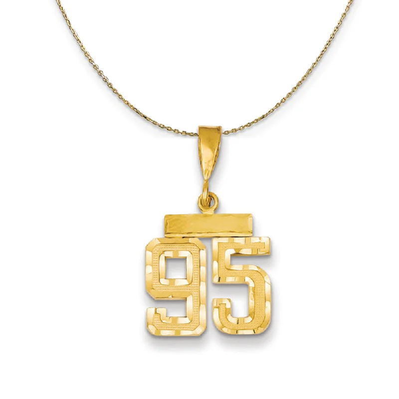 Sunken stone necklace-14k Yellow Gold, Varsity, Sm D/C Necklace Number 95