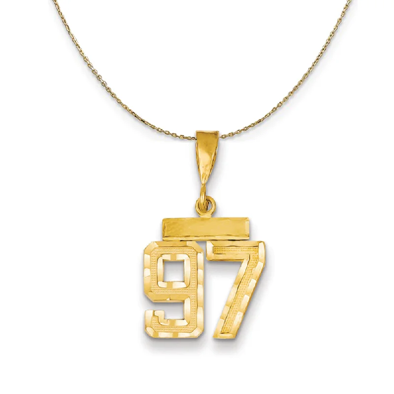 14k Yellow Gold, Varsity, Sm D/C Necklace Number 97