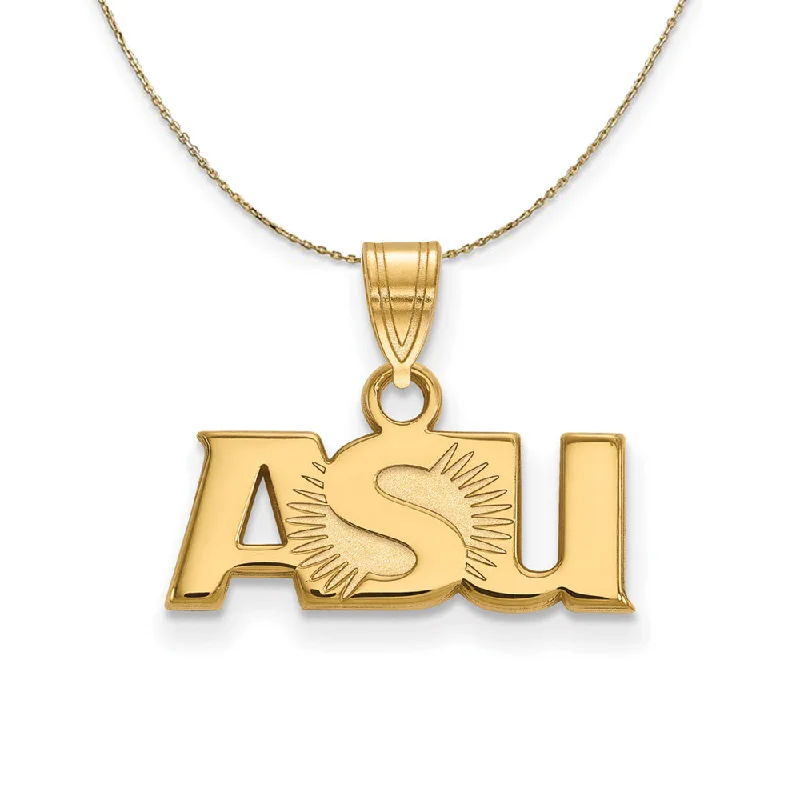 Sun glow necklace-14k Yellow Gold Arizona State Small Necklace