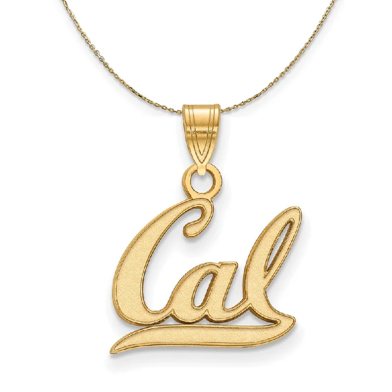 Nonagonal pendant necklace-14k Yellow Gold California Berkeley Small 'Cal' Necklace