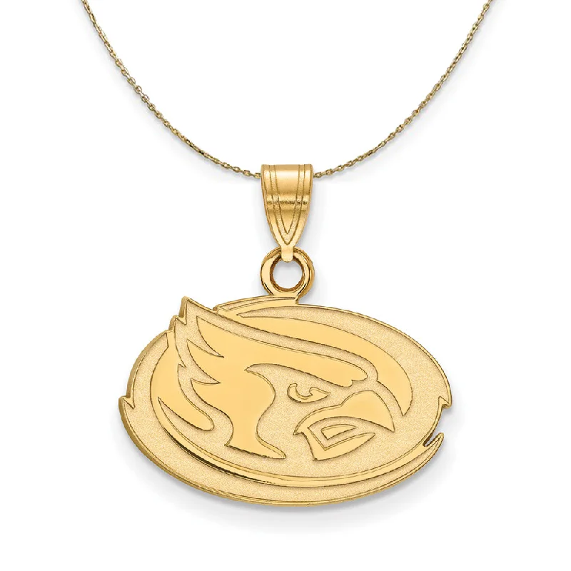 14k Yellow Gold Iowa State Small Necklace