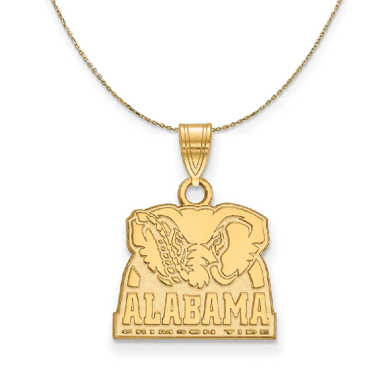 Patterned glaze necklace-14k Yellow Gold U. of Alabama Small Logo Necklace