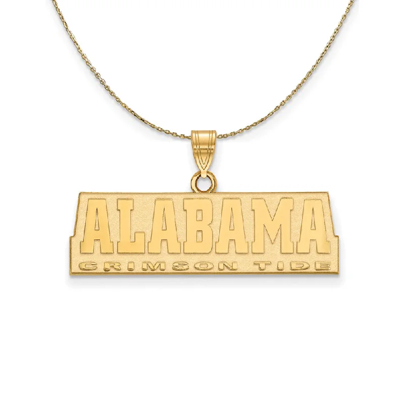 Fluid necklace-14k Yellow Gold U. of Alabama Sm 'ALABAMA' Necklace