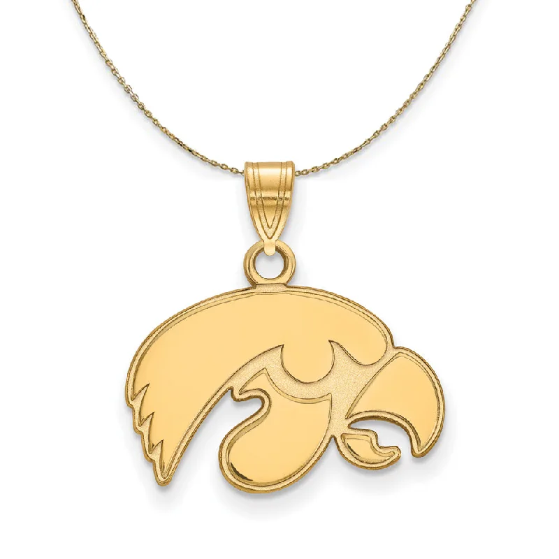 Four-stone necklace-14k Yellow Gold U. of Iowa Small Mascot Necklace