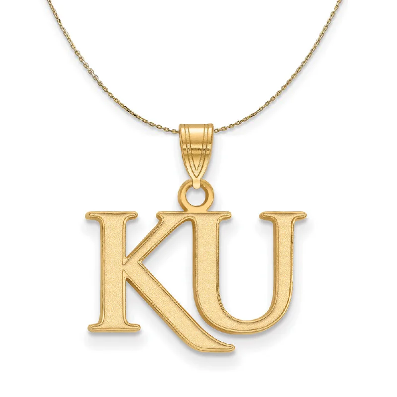 Stout link necklace-14k Yellow Gold U. of Kansas Small 'UK' Necklace