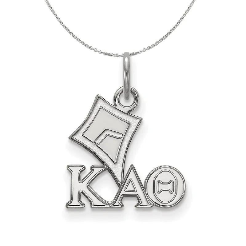 Heptagon pendant necklace-Sterling Silver Kappa Alpha Theta XS (Tiny) Pendant Necklace