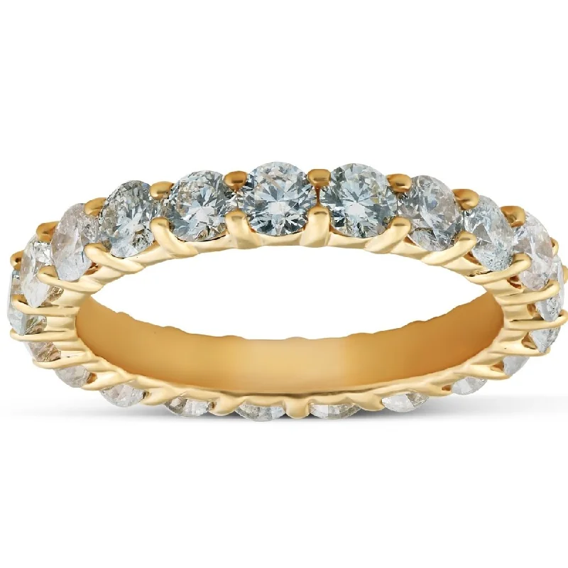 Fine-cut ring-1.40 Ct TDW Diamond Eternity Ring 14k Yellow Gold Womens Anniversary Stackable Wedding Band