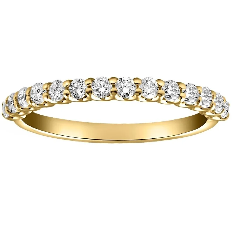 Knotted cord ring-1/4Ct Diamond U Prong Ring in 10k White or Yellow Gold