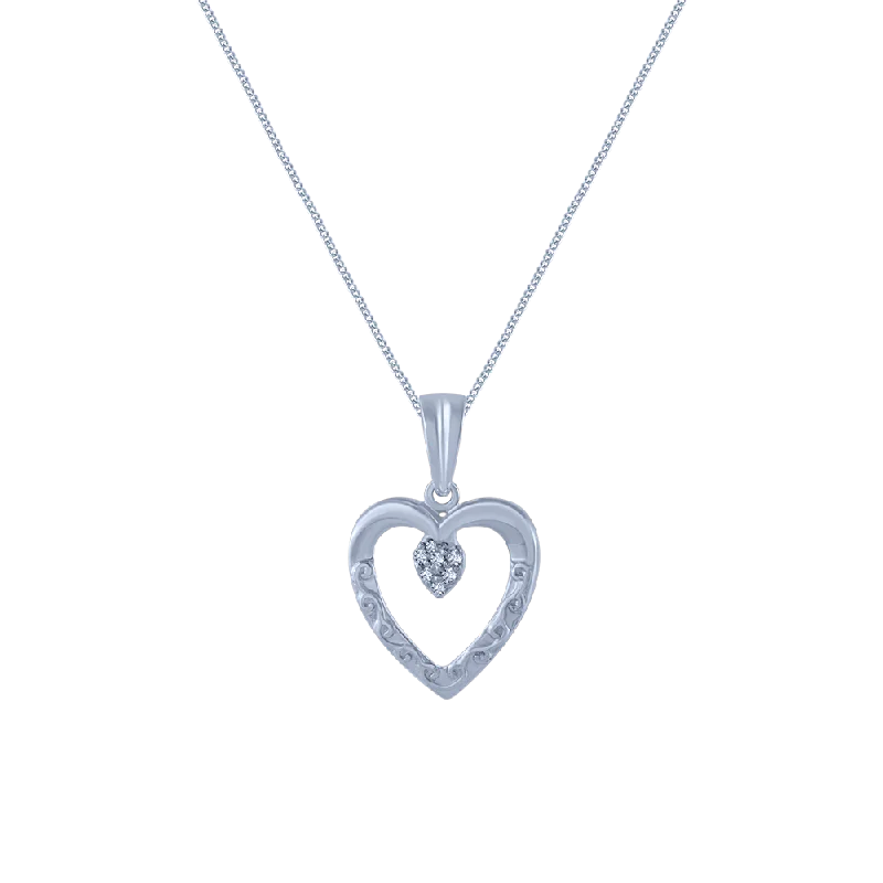 Prism crystal necklace-14k (585) White Gold And Diamond Pendant For Women