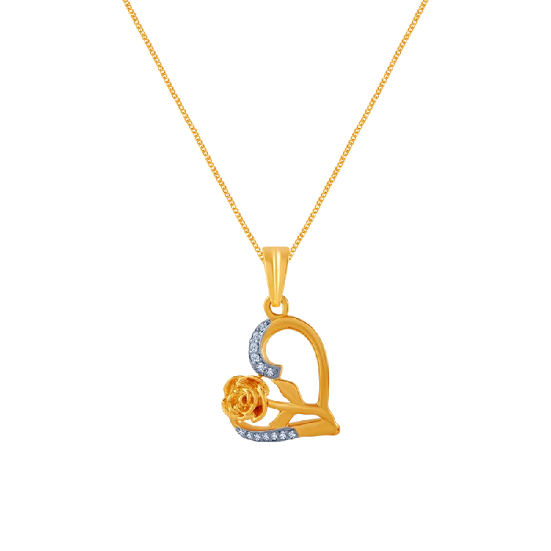 Fused-link necklace-14k (585) Yellow Gold And Diamond Pendant For Women