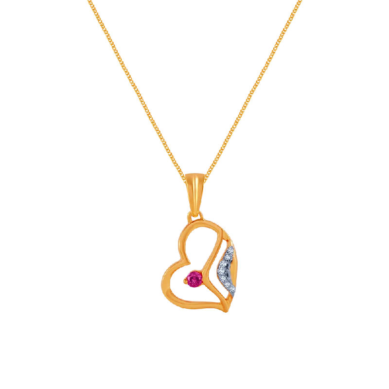 Icy topaz necklace-14k (585) Yellow Gold And Diamond Pendant For Women