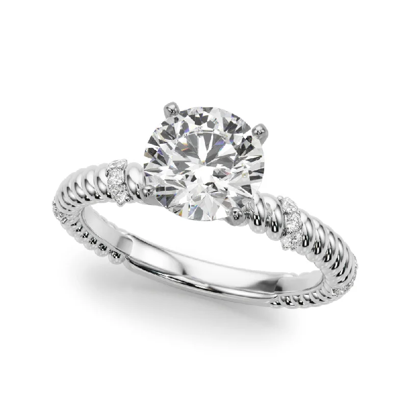 Flexible stone ring-14K Engagement Ring Solitaire