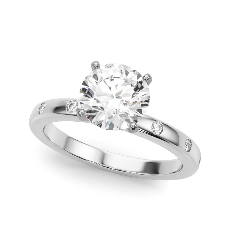 Raised-tier ring-14K Engagement Ring Solitaire