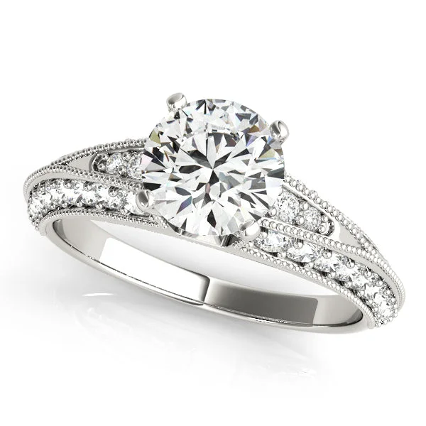 Horizon-cut ring-14K Multirow Engagement Ring