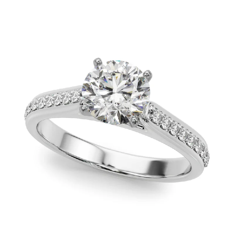 Open-slot ring-14K Vintage Engagement Ring