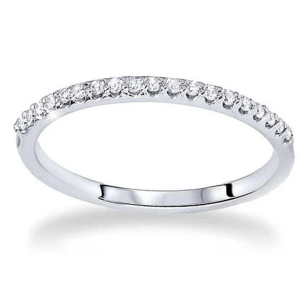 Raised-tier ring-14k White Gold 1/5ct TDW Diamond Wedding Ring