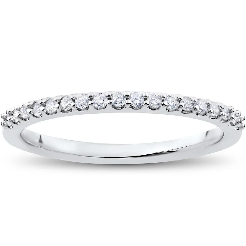 Linked knot ring-14k White Gold 1/5ct TDW Eco Friendly Lab Grown Diamond Wedding & Stackable Ring