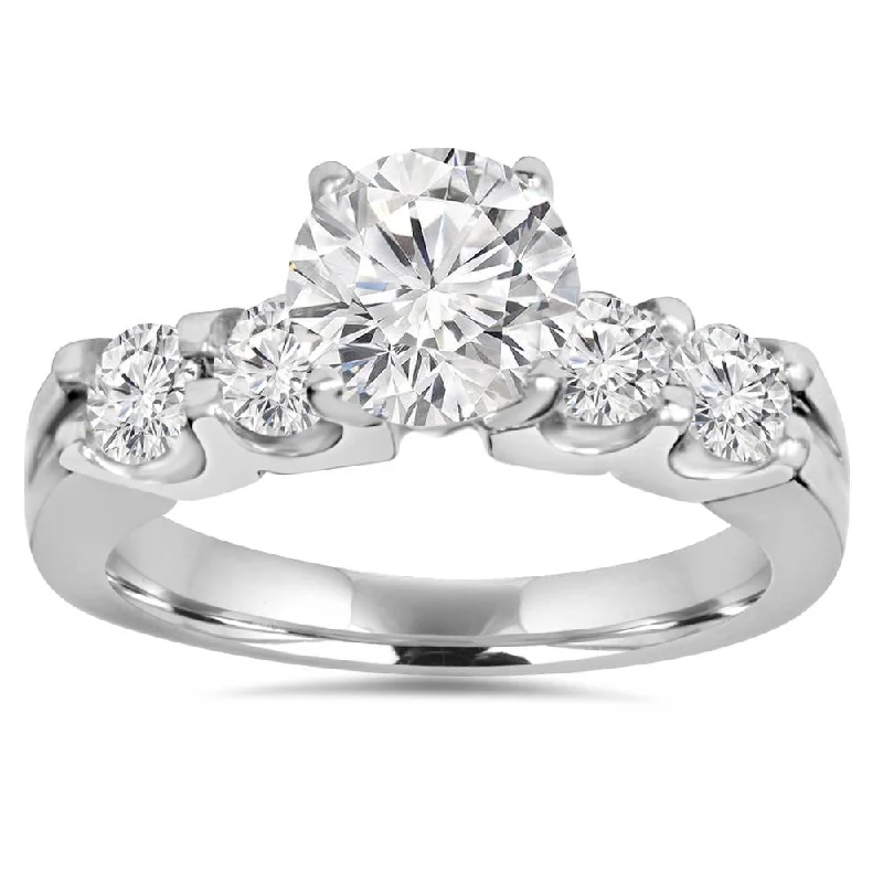 Clean cut ring-2.30Ct Round Solitaire Diamond Engagement Ring 14K White Gold Lab Grown