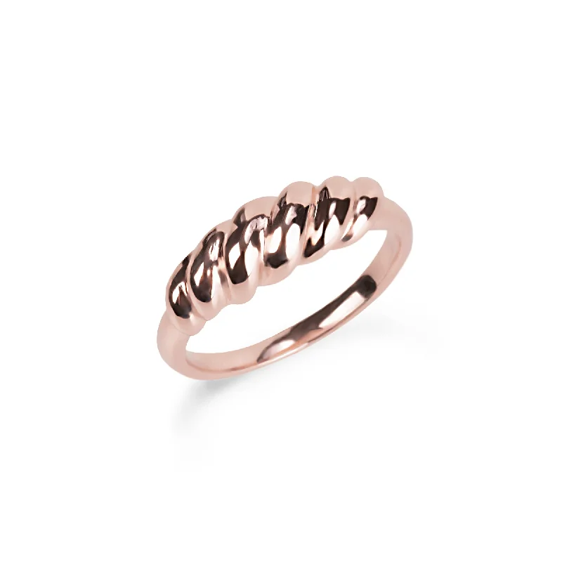 Glowing minimalist ring-Croissant ring