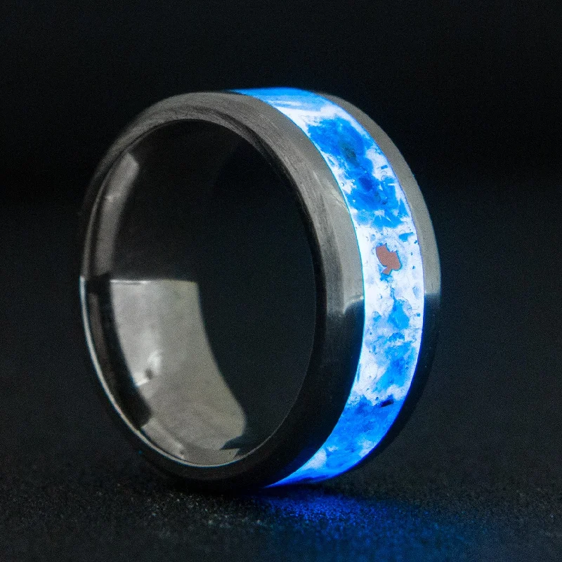 Glowing ruby ring-Custom Cobalt Chrome Glowstone Ring