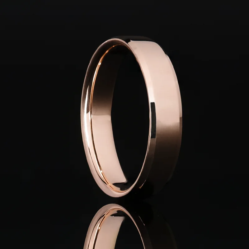 Glowing iolite ring-Custom Metal Wedding Band