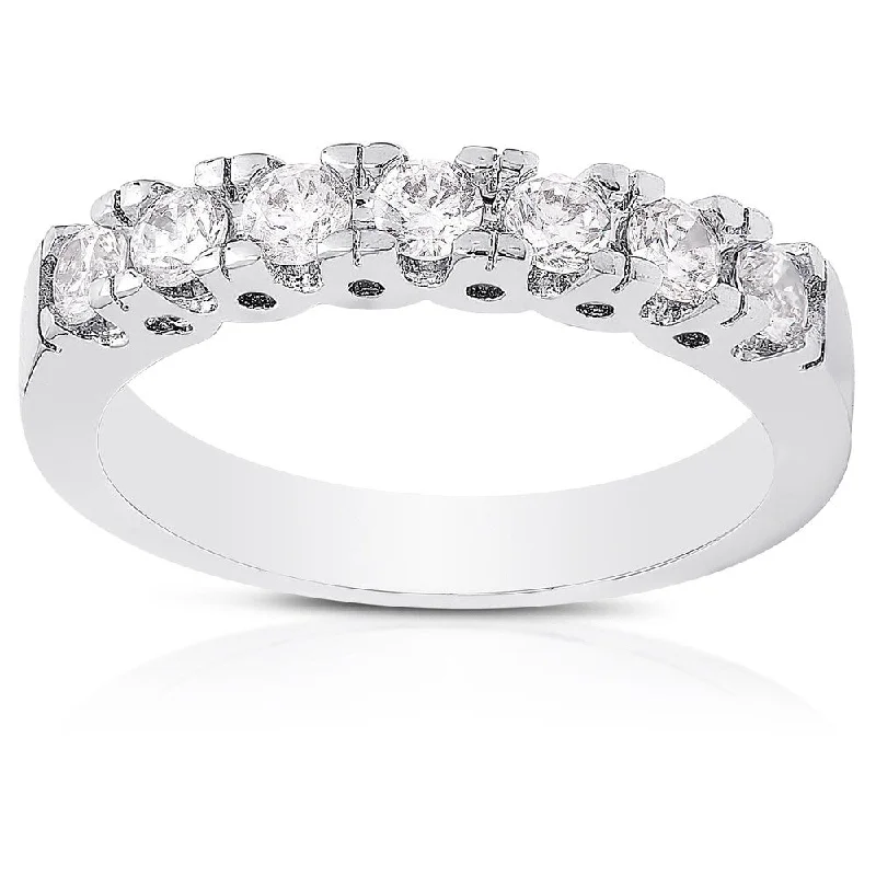 Four-stone ring-Dolce Giavonna Silver Overlay Cubic Zirconia Band Ring