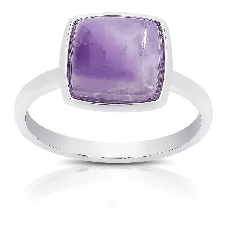 Faint silver ring-Dolce Giavonna Sterling Silver Gemstone Cocktail Ring