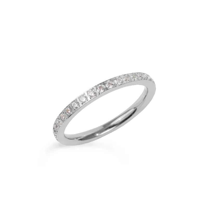 Icy topaz ring-Eternity ring