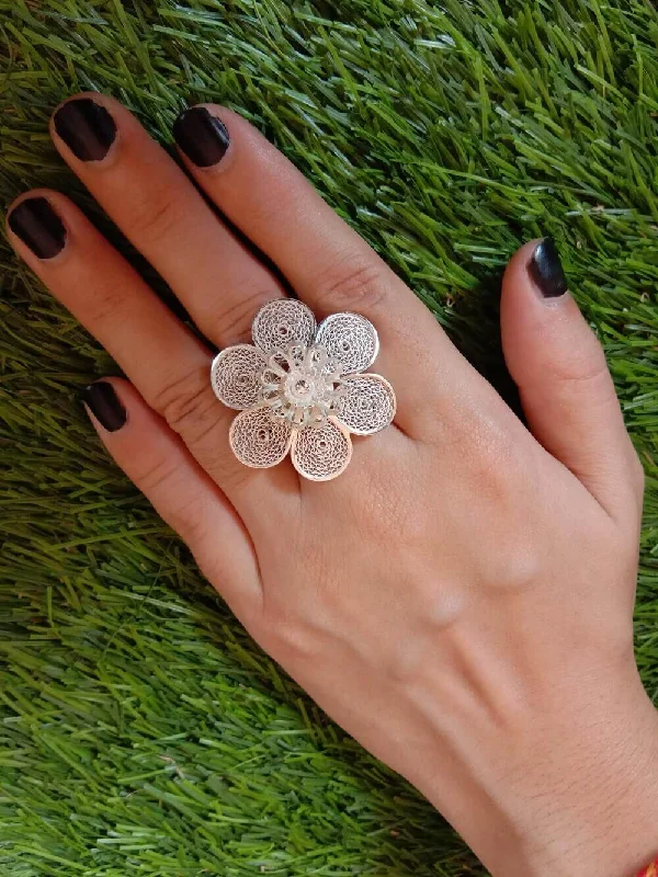 Parted-tier ring-Filigree Ring